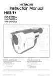 Hitachi VMD875LA User's Manual