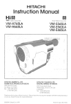 Hitachi VM-E465LA User's Manual