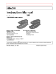 Hitachi VM-7400A User's Manual