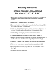 Hitachi TV Mount pdadj plasma mount User's Manual