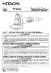 Hitachi SP18VA User's Manual