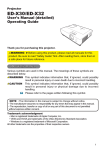 Hitachi Projector ED-X32 User's Manual