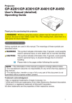 Hitachi Projector CP-X301 User's Manual