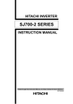 Hitachi INVERTER SJ700-2 User's Manual