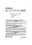 Hitachi Grinder electric disc grinder User's Manual
