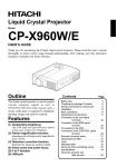 Hitachi CPX960WE User's Manual