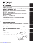 Hitachi CPS225W User's Manual