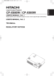 Hitachi CP-X880W User's Manual