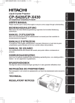 Hitachi CP-X430 User's Manual