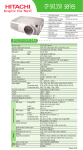 Hitachi CP-SX1350 Series User's Manual