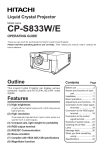 Hitachi CP-S833W User's Manual