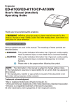 Hitachi CP-A100W User's Manual