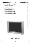 Hitachi C29-F880SN User's Manual