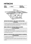 Hitachi C 10RA2 User's Manual