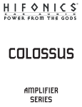 Hifionics Colossus User's Manual