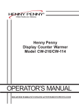 Henny Penny CW-114 User's Manual