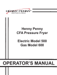 Henny Penny CFA 500 User's Manual