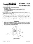 Heath Zenith Wireless Lamp/Outlet Modules 6138 User's Manual