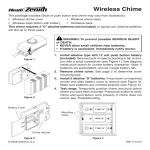 Heath Zenith Wireless Chime 598-1172-04 User's Manual