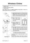 Heath Zenith Wireless Chime 595-5551-10 User's Manual