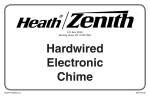 Heath Zenith Hardwired Electronic Chime 598-1313-00 User's Manual