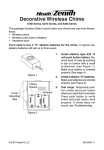 Heath Zenith Decorative Wireless Chime 6270 User's Manual