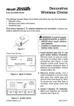 Heath Zenith Decorative Wireless Chime 598-1000-07 User's Manual