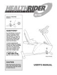 HealthRider RC150 HREX04980 User's Manual