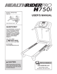 HealthRider H750i User's Manual