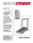 HealthRider HRTL20001 User's Manual