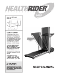 HealthRider HRTL10982 User's Manual