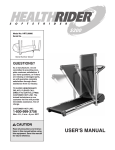 HealthRider HRTL08980 User's Manual