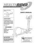 HealthRider HREVEL05983 User's Manual