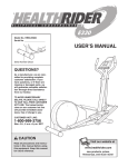HealthRider E330 HREL05982 User's Manual