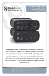 HeadRoom Headphone Amplifier & Digital-Analog Converter User's Manual