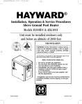 Hayward Pools ABG1001 User's Manual
