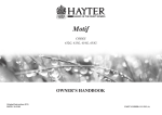 Hayter Mowers Motif 433G User's Manual