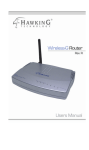 Hawking Technology Wireless-G Router User's Manual