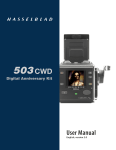 Hasselblad 503 CWD - Digital Anniversary Kit User's Manual
