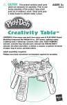 HASBRO PlayDoh Creativity Table 22613 User's Manual