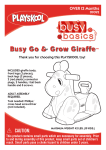 HASBRO Busy Go & Grow Giraffe 09392 User's Manual