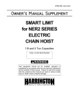 Harrington Hoists NER2 User's Manual