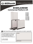 Harmar Mobility HIGHLANDER CPL1200 User's Manual