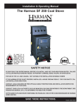 Harman Stove Company SF 250 User's Manual