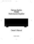 Harman Kardon PA5800 User's Manual