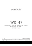 Harman Kardon DVD47 User's Manual