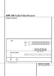 Harman Kardon AVR 240 User's Manual