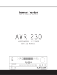 Harman Kardon AVR 230 User's Manual