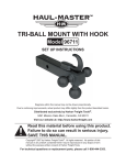 Harbor Freight Tools Triple Ball Trailer Hitch Mount with Hook Product manual