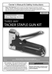 Harbor Freight Tools Three_Way Tacker Staple Gun Kit Product manual